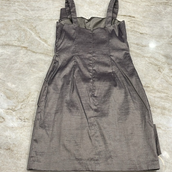 Jessica McClintock | Grey Metallic Bodycon Dress | Size 4‎ - Picture 7 of 14